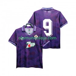 Camisola ACF Fiorentina 9 1992 1993 Retro Homem Equipamento Primeiro Manga Curta
